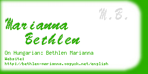 marianna bethlen business card